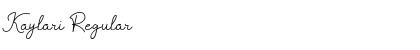 Download Kaylari Regular Font Title Preview