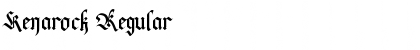 Download Kenarock Regular Font Title Preview