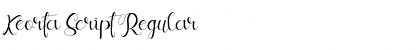 Download Keorta Script Regular Font Title Preview