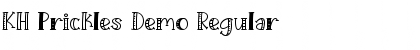Download KH Prickles Demo Regular Font Title Preview