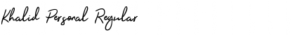 Download Khalid Personal Regular Font Title Preview