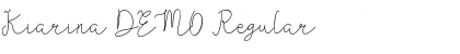 Download Kiarina DEMO Regular Font Title Preview