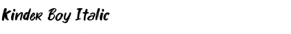 Download Kinder Boy Italic Font Title Preview