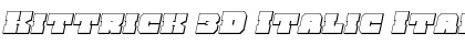 Download Kittrick 3D Italic Italic Font Title Preview