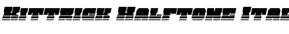 Download Kittrick Halftone Italic Italic Font Title Preview