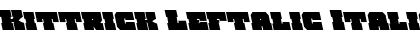 Download Kittrick Leftalic Italic Font Title Preview