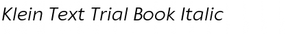 Download Klein Text Trial Book Italic Font Title Preview