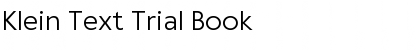 Download Klein Text Trial Book Font Title Preview