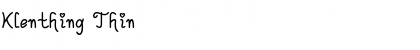 Download Klenthing Thin Font Title Preview