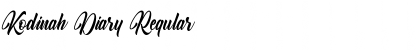 Download Kodinah Diary Regular Font Title Preview