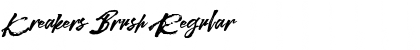 Download Kreakers Brush Regular Font Title Preview