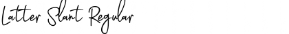 Download Latter Slant Regular Font Title Preview