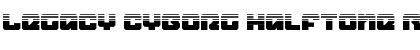 Download Legacy Cyborg Halftone Regular Font Title Preview