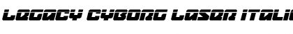 Download Legacy Cyborg Laser Italic Regular Font Title Preview