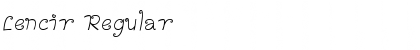 Download Lencir Regular Font Title Preview