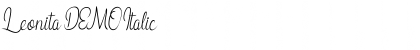 Download Leonita DEMO Italic Font Title Preview