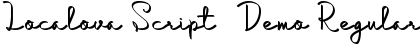 Download Localova Script - Demo Regular Font Title Preview