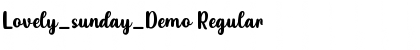 Download Lovely_sunday_Demo Regular Font Title Preview