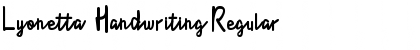 Download Lyonetta  Handwriting Regular Font Title Preview