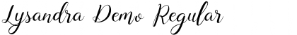 Download Lysandra Demo Regular Font Title Preview