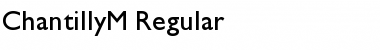 Download ChantillyM Regular Font Title Preview