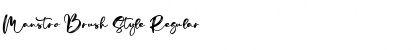 Download Manstro Brush Style Regular Font Title Preview