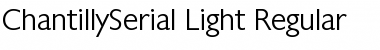 Download ChantillySerial-Light Regular Font Title Preview
