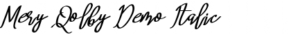 Download Mery Qolby Demo Italic Font