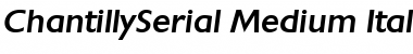 Download ChantillySerial-Medium Italic Font Title Preview