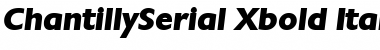 Download ChantillySerial-Xbold Italic Font Title Preview