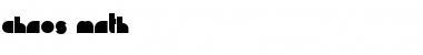 Download Chaos Math Regular Font Title Preview