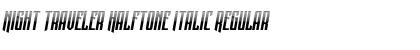 Download Night Traveler Halftone Italic Font