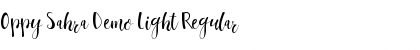 Download Oppy Sahra Demo Light Regular Font Title Preview