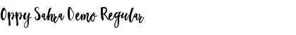 Download Oppy Sahra Demo Regular Font Title Preview