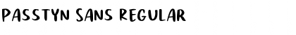 Download Passtyn Sans Regular Font Title Preview