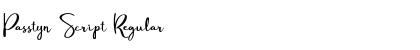 Download Passtyn Script Regular Font Title Preview