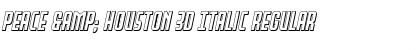 Download Peace & Houston 3D Italic Regular Font Title Preview