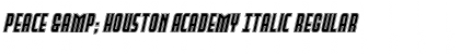 Download Peace & Houston Academy Italic Regular Font Title Preview