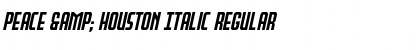 Download Peace & Houston Italic Regular Font Title Preview