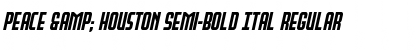 Download Peace & Houston Semi-Bold Ital Regular Font Title Preview