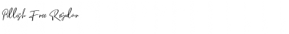 Download Pillish Free Regular Font Title Preview