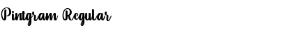 Download Pintgram Regular Font Title Preview