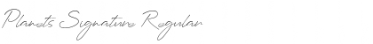 Download Planets Signature Regular Font Title Preview