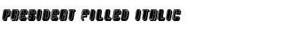 Download President Filled Italic Font Title Preview