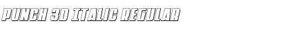 Download Punch 3D Italic Regular Font Title Preview