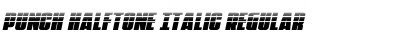 Download Punch Halftone Italic Regular Font Title Preview