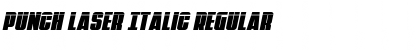 Download Punch Laser Italic Regular Font Title Preview