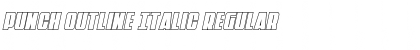 Download Punch Outline Italic Regular Font Title Preview