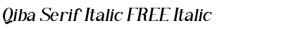 Download Qiba Serif Italic FREE Italic Font