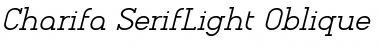 Download Charifa SerifLight Oblique Regular Font Title Preview